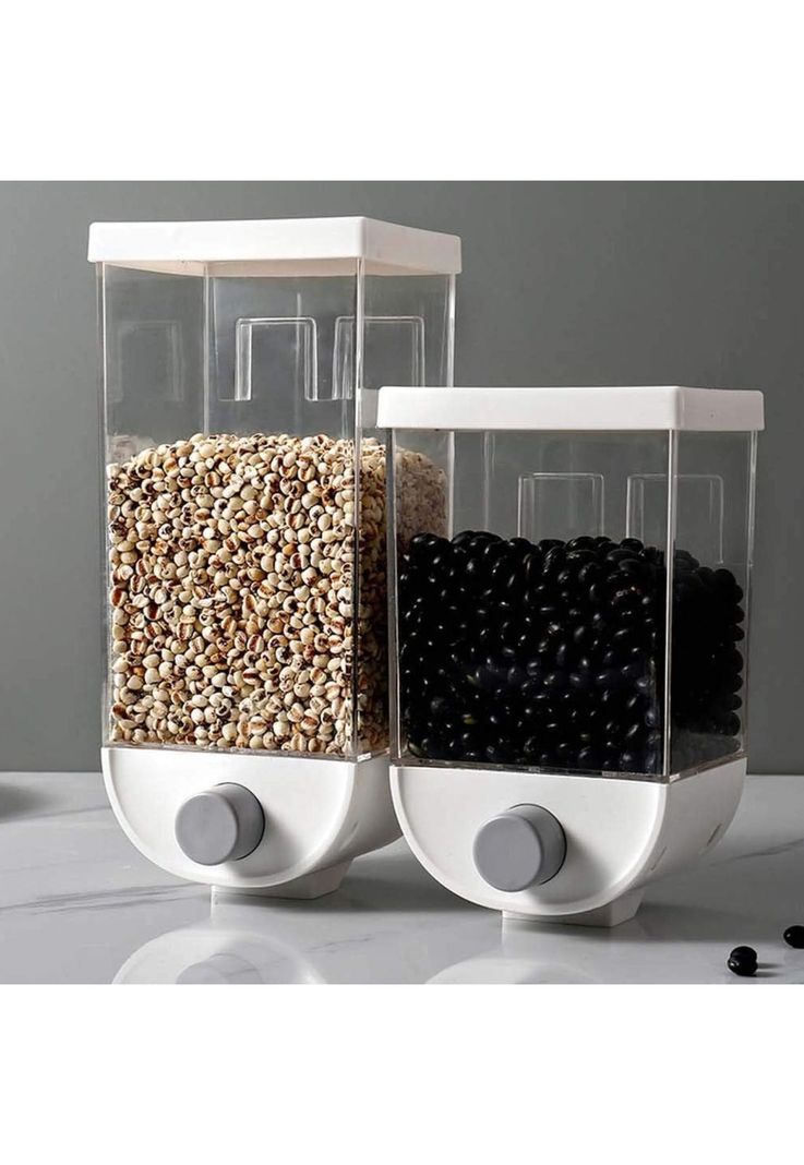 Contenedor Organizador Pared Cereales Azúcar Especies 1 Litro. Blanco-3