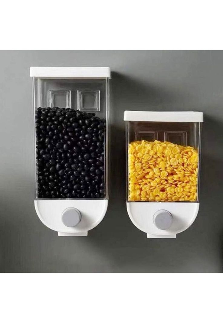 Contenedor Organizador Pared Cereales Azúcar Especies 1 Litro. Blanco-4
