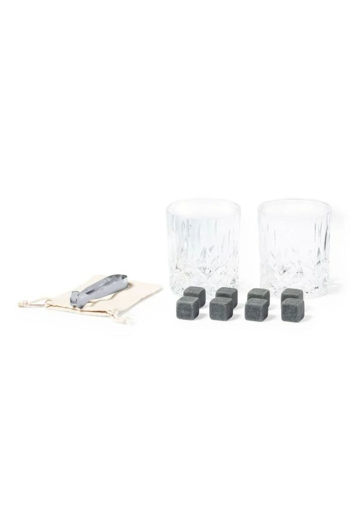 Set Whisky Utensilios Vasos Bambú Steger-2