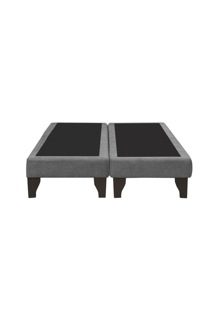 Base Dividida Cama Europea Super King 200x200 CM Gris Claro Felpa-1
