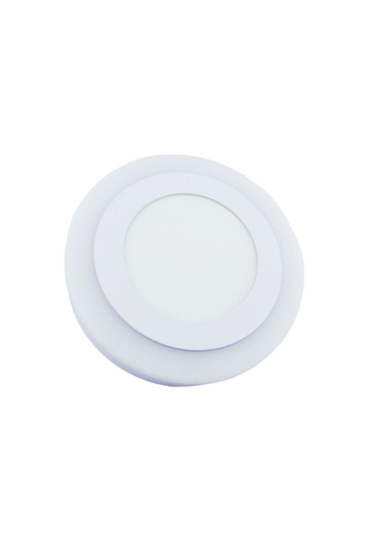 Foco LED Panel 18+6 Watt Dúo Luz Centro Aro Borde Blanco Sobrepuesto-0