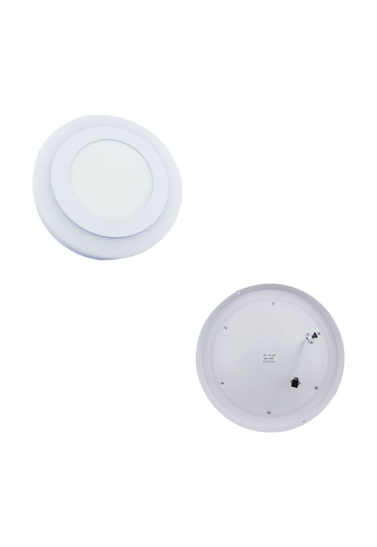 Foco LED Panel 18+6 Watt Dúo Luz Centro Aro Borde Blanco Sobrepuesto-1