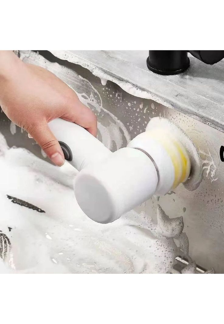 Cepillo Limpieza Eléctrico Multifuncional Cabezas Intercambiables-3