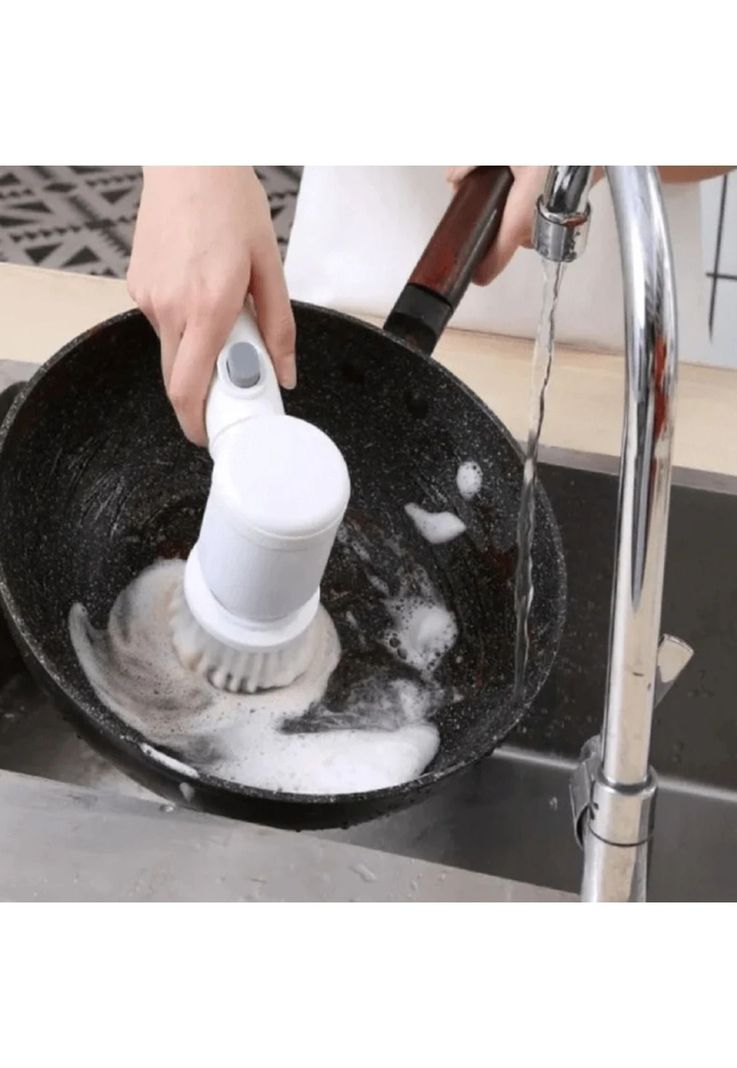 Cepillo Limpieza Eléctrico Multifuncional Cabezas Intercambiables-7
