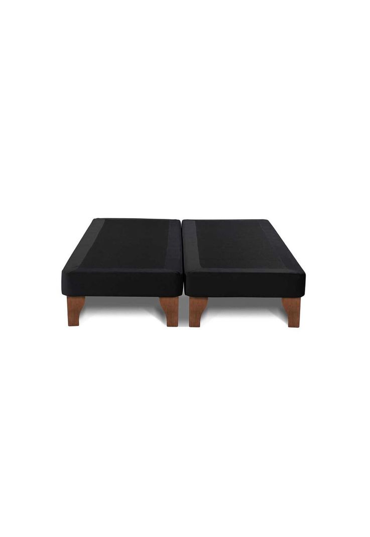 Base Dividida Cama Europea King 200x180 CM Negro Felpa-1