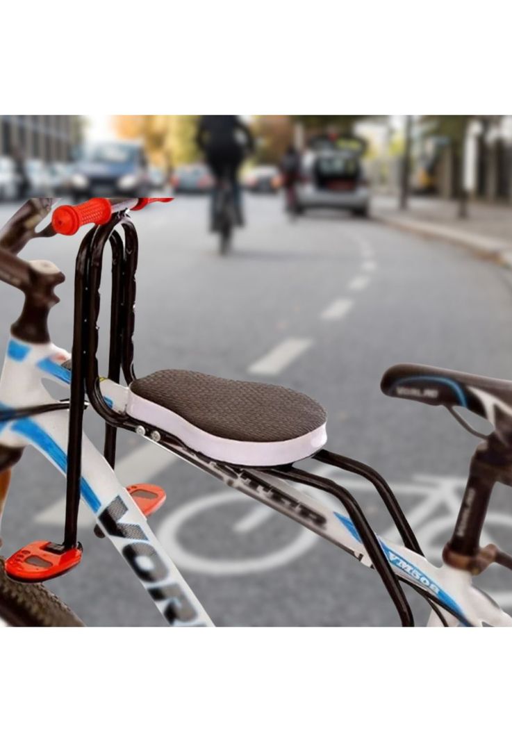 Silla Soporte Asiento Delantero Bicicleta Niños Bebé-4