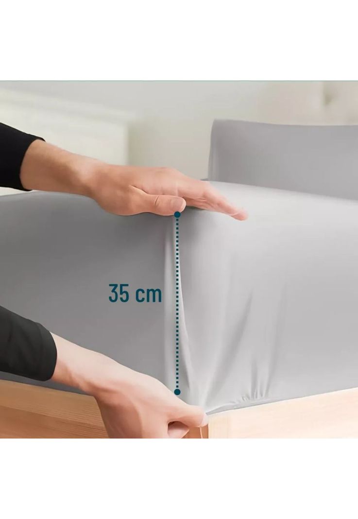 Juego Sábanas Hotel Ultra Suave Microfibra + 2 Fundas Bordadas King Gris-2