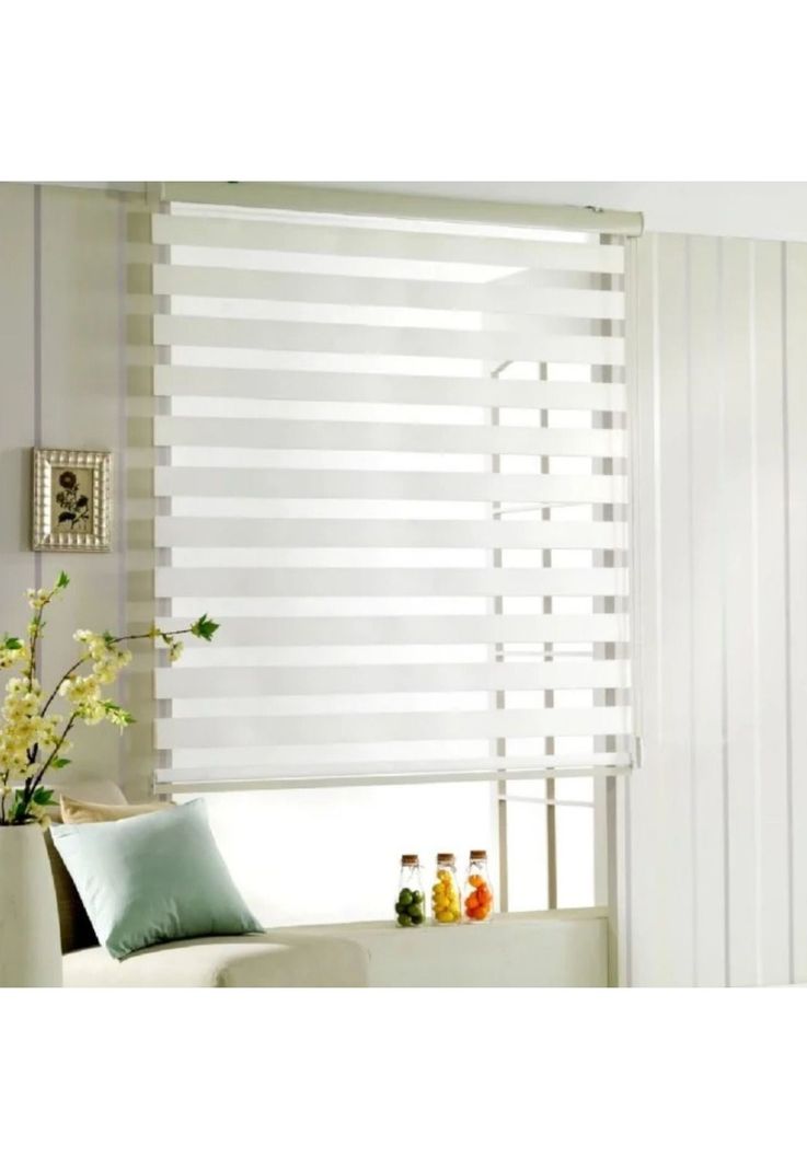 Cortina Roller Persiana Dúo Blanca 160x220 CM-3