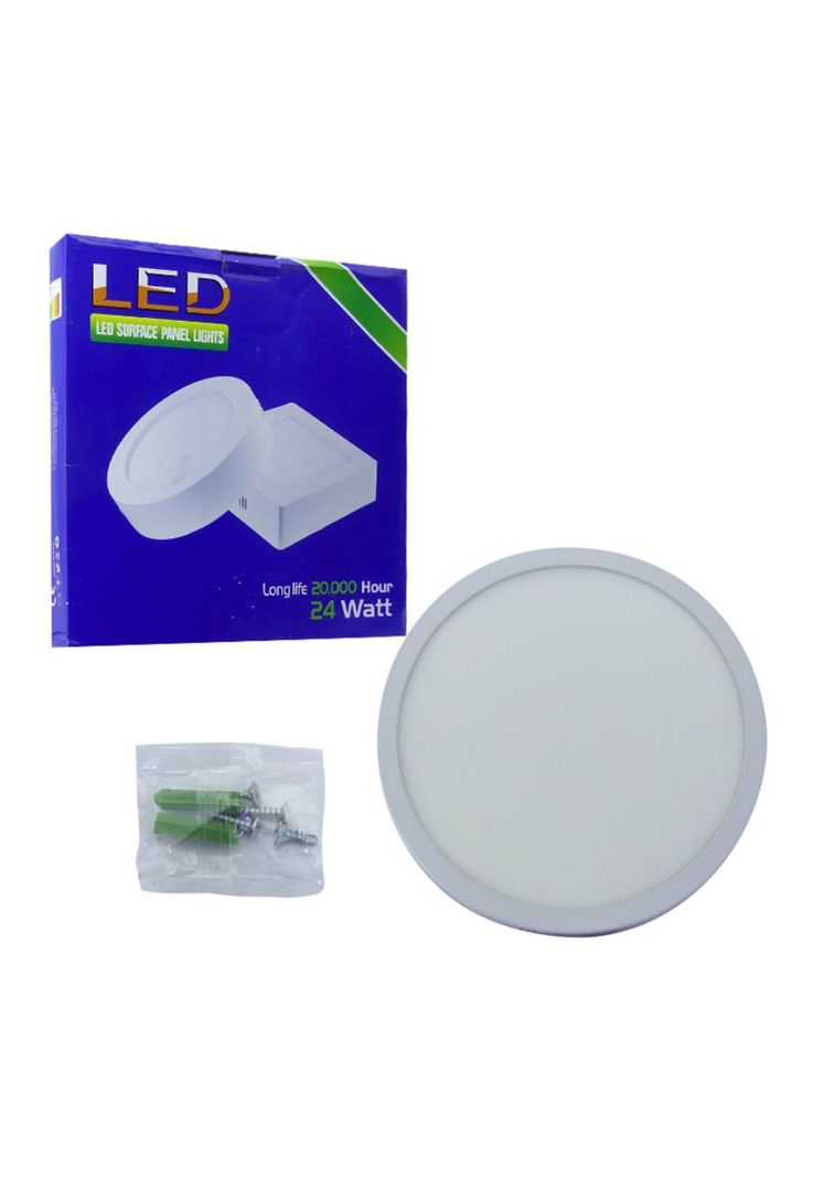 Foco LED Panel Sobrepuesto 24 Watt Luz Cálida-3