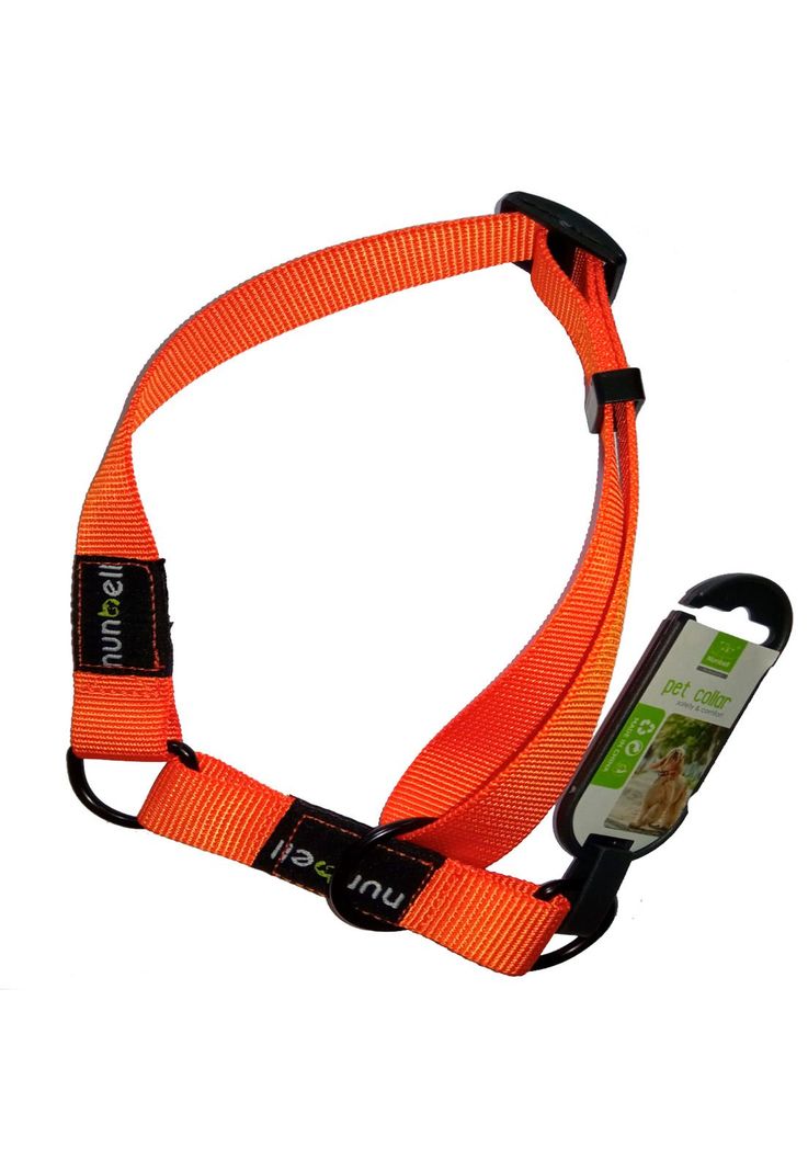 Collar Gato y Perro Resistente y Ajustable Naranjo-1