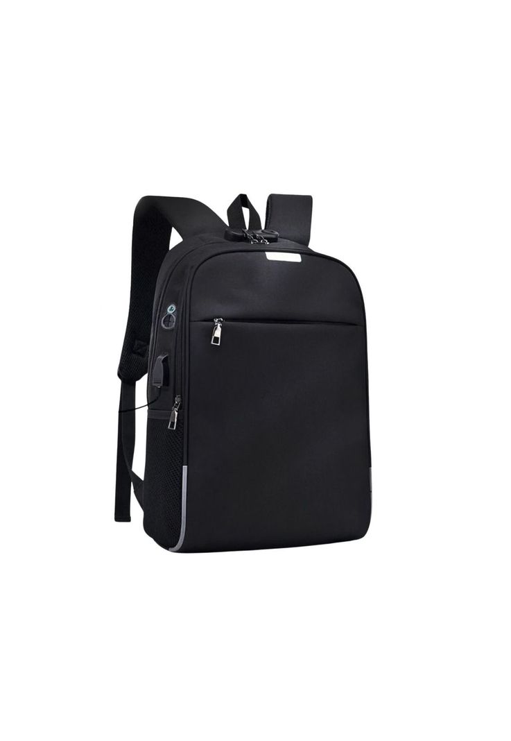 Mochila Notebook Impermeable USB Negro 46x30x15 CM-0