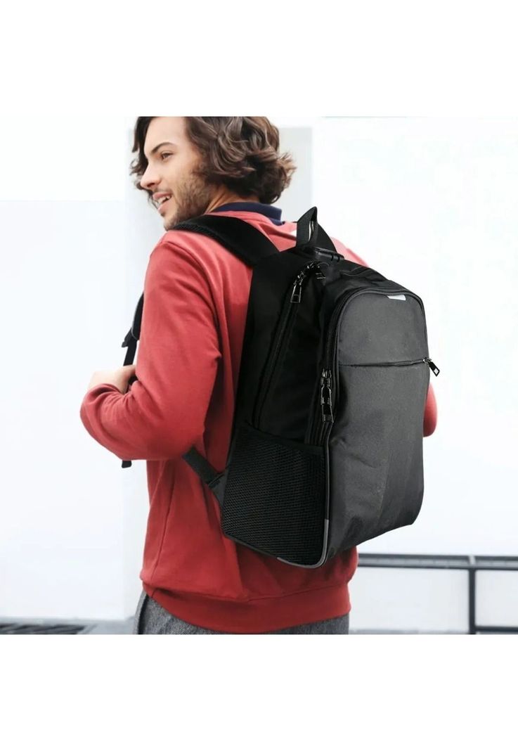 Mochila Notebook Impermeable USB Negro 46x30x15 CM-4