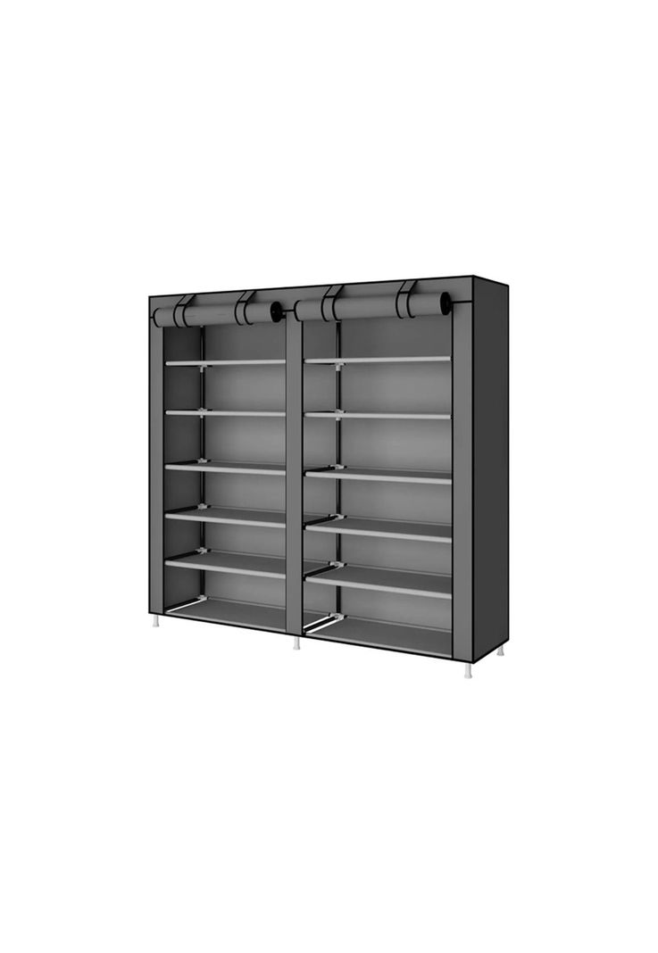 Zapatero Organizador Hogar Tela 6 Niveles Gris-0