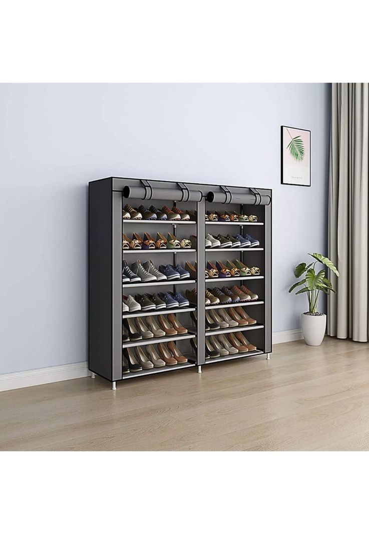 Zapatero Organizador Hogar Tela 6 Niveles Gris-4