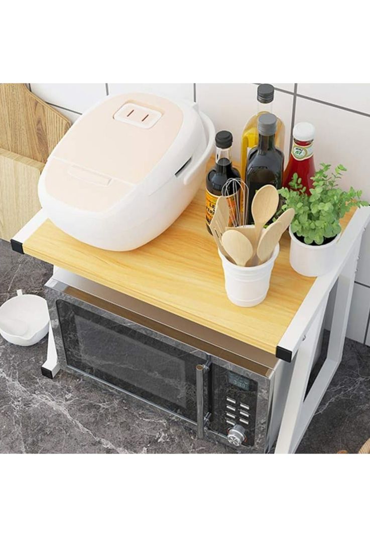 Estante Rack Cocina Microondas Organizador Blanco 64x54x37 CM-2