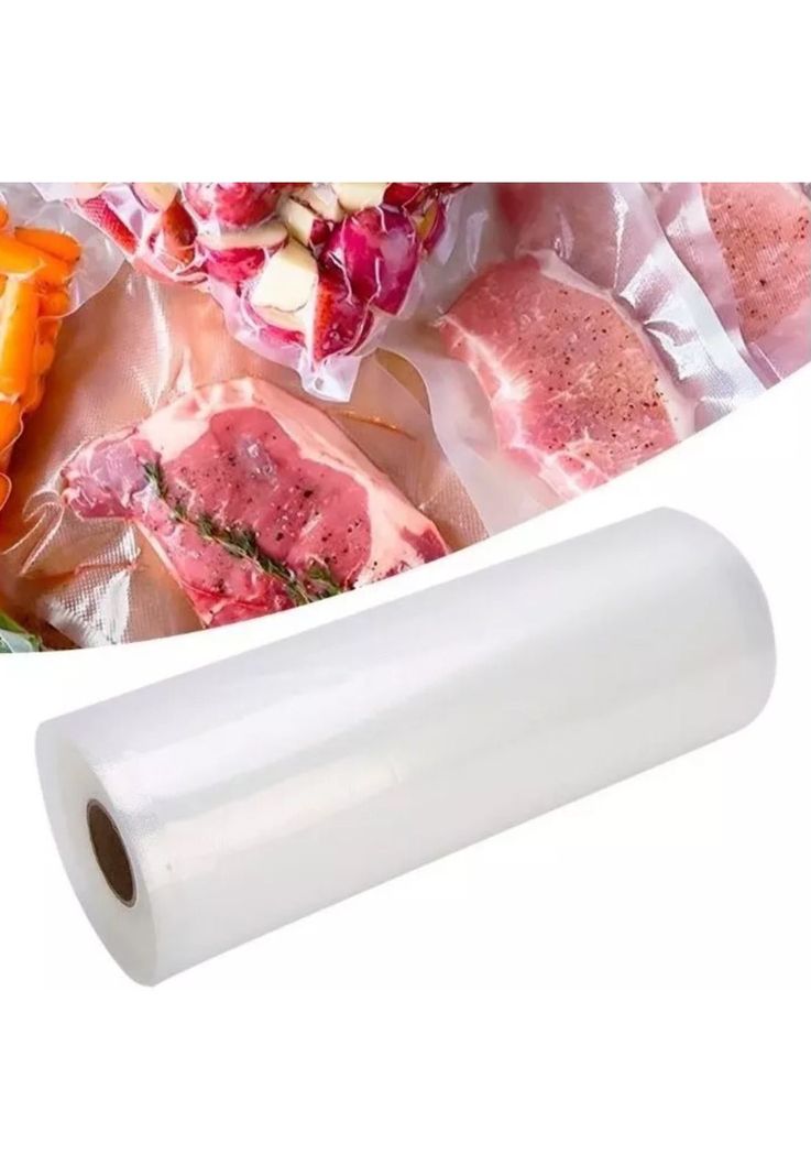 Rollo Bolsas Al Vacío Sellar Alimentos 28 CM 10 MT Transparente-3