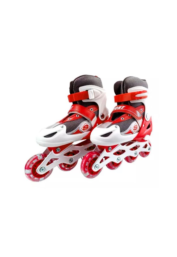 Patines Roller Línea Juveniles Ajustable Rojo S-0