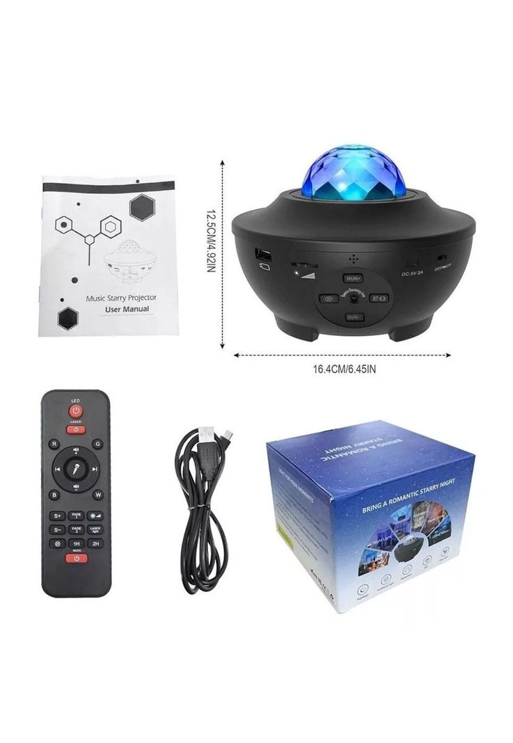 Proyector Galaxia Estrellas LED Sonido Bluetooth-2