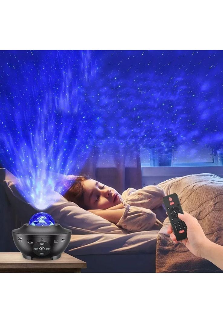 Proyector Galaxia Estrellas LED Sonido Bluetooth-4