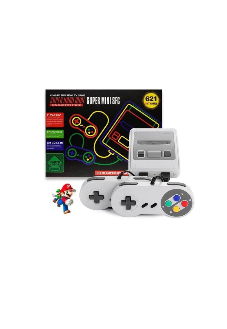 Consola Videojuego Super Mini Clasic Hdmi TV 621 Juegos Integrados-0