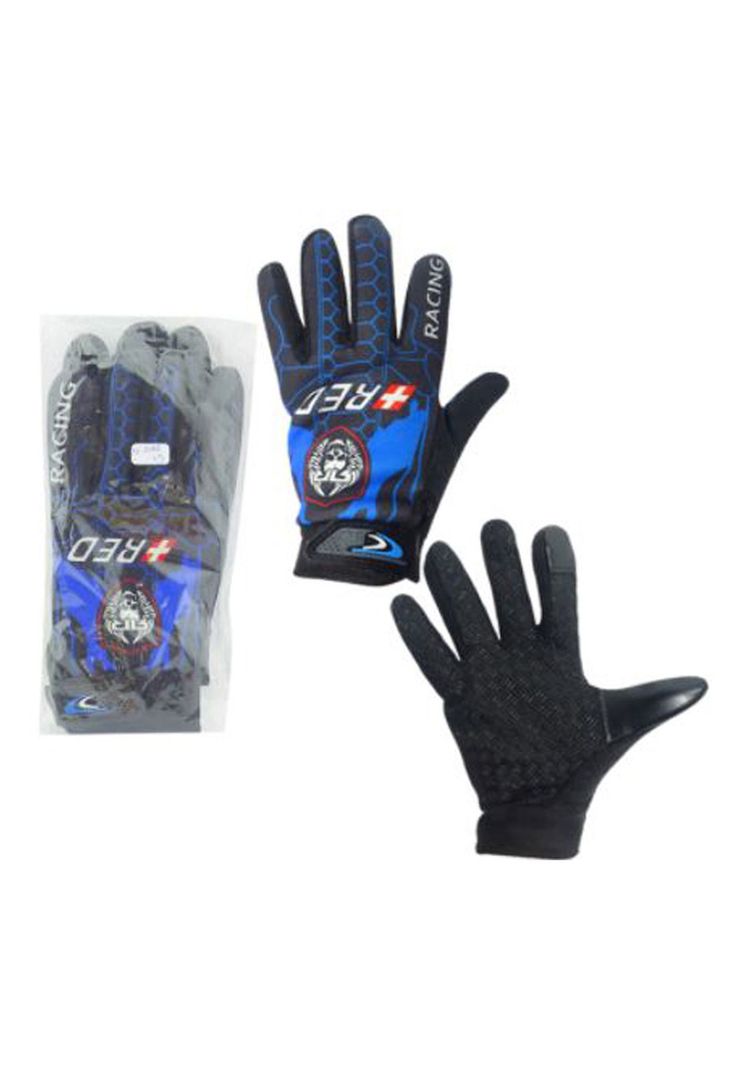 Guante Moto Bicicleta Azul Touch-3