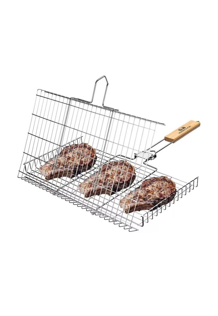 Rejilla Parrilla Doble Asador Pescados Verduras-2