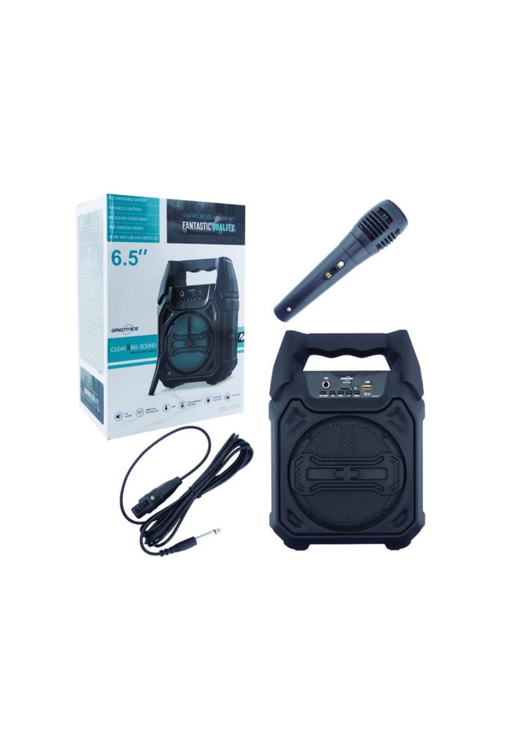Parlante Karaoke Bluetooth GTS 6.5" Microfono USB TF-4