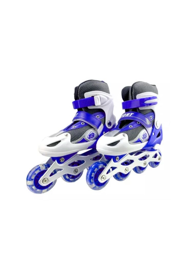 Patines Roller Línea Juveniles Ajustable Azul S-0