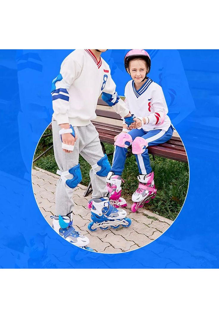 Patines Roller Línea Juveniles Ajustable Azul S-4