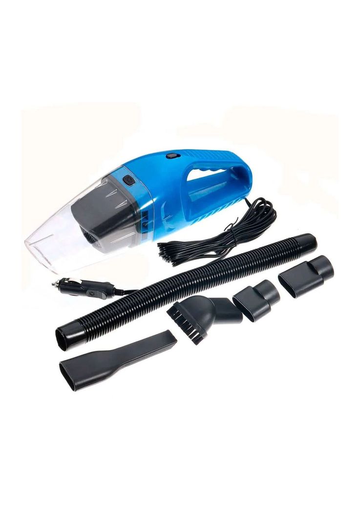 Kit Aspiradora Auto Portátil 12 V 120 Watt Premium Azul-0
