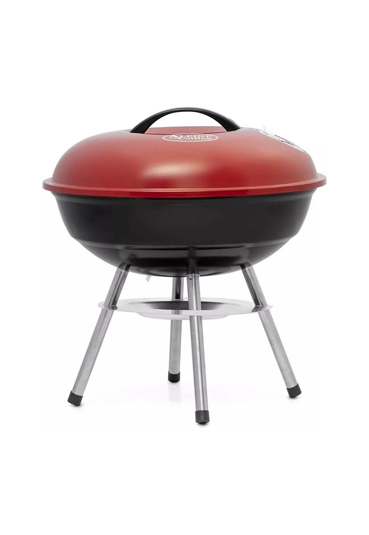 Parrilla Asado Carbón Redonda 36 CM Roja-0