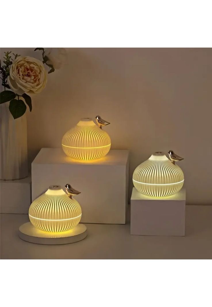 Difusor Humidificador Aromas Luz LED Diseño Alondra USB 300 ML-1