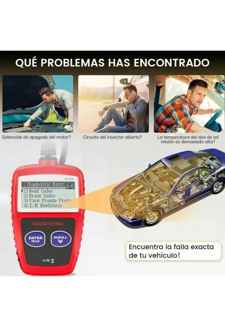 Escaner Automotriz Automóvil Ms309 Obd2 Eobd-4