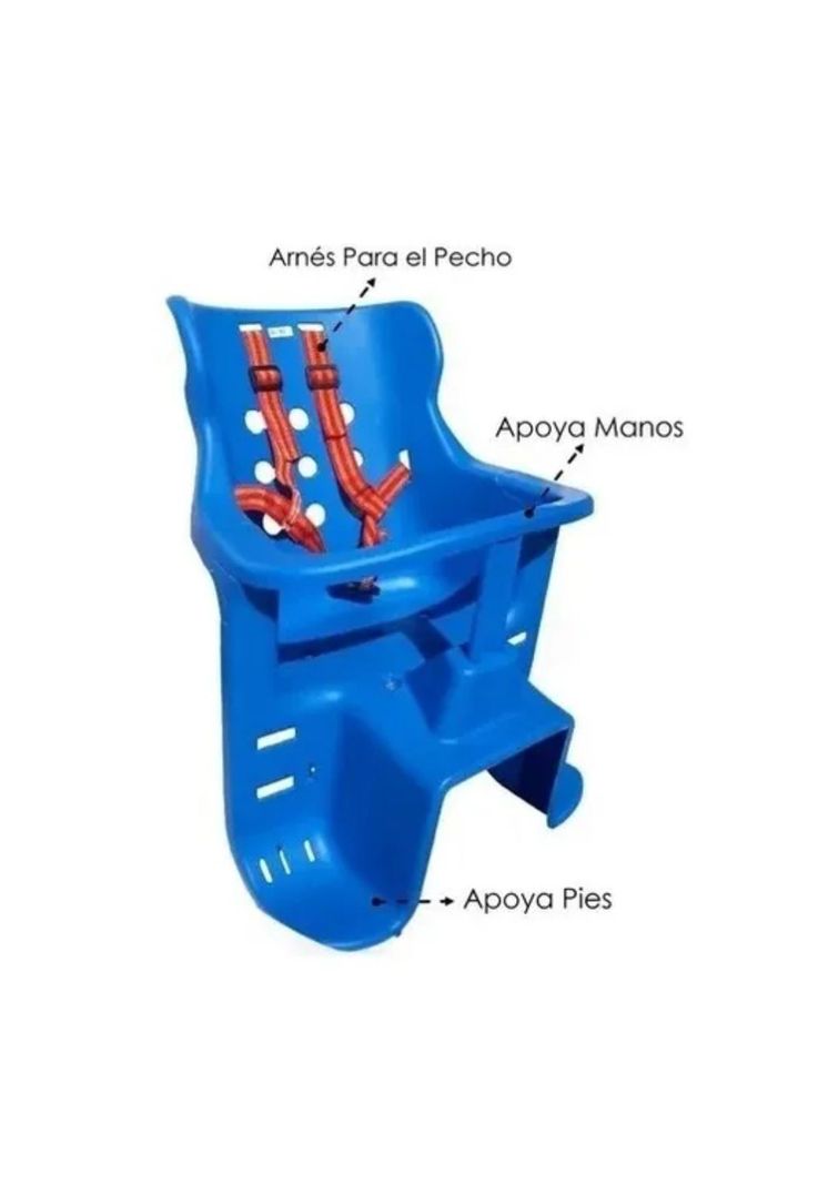 Silla Porta Bebe Bicicleta Asiento Niño Azul-3