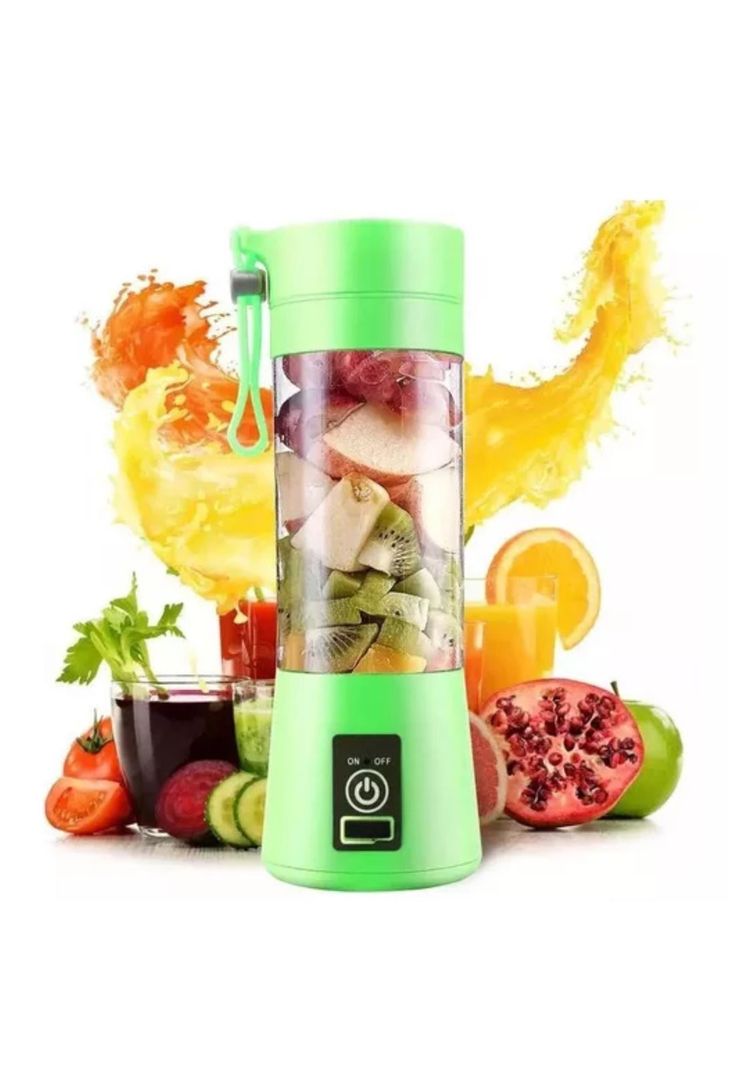 Batidora Licuadora Juguera Portátil USB Recargable 400 ML Verde-2