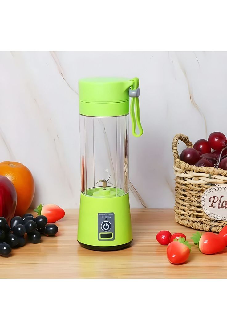 Batidora Licuadora Juguera Portátil USB Recargable 400 ML Verde-3