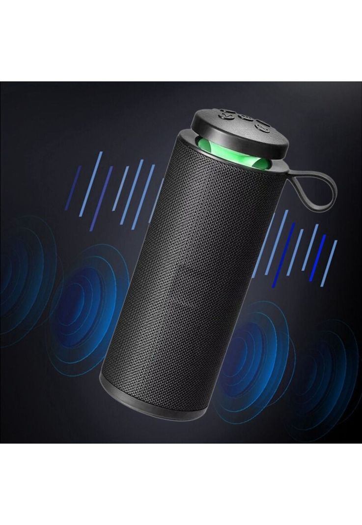 Parlante Bluetooth Recargable Luz RGB/USB/TF/FM Negro-4