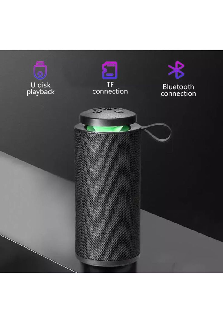 Parlante Bluetooth Recargable Luz RGB/USB/TF/FM Negro-5