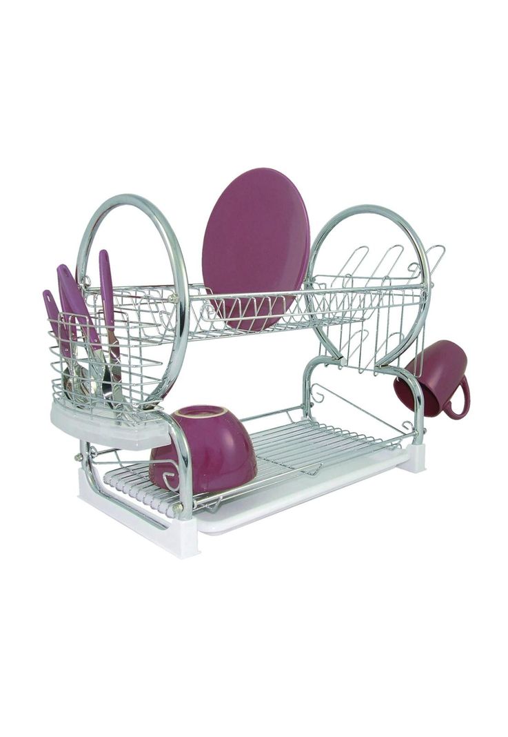 Seca Platos Escurridor Metal 2 Niveles 40 x 26 x 38 CM-1