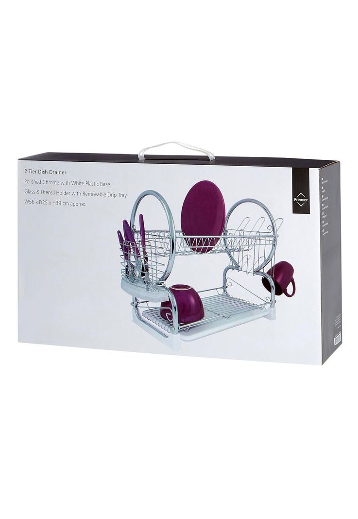 Seca Platos Escurridor Metal 2 Niveles 40 x 26 x 38 CM-2