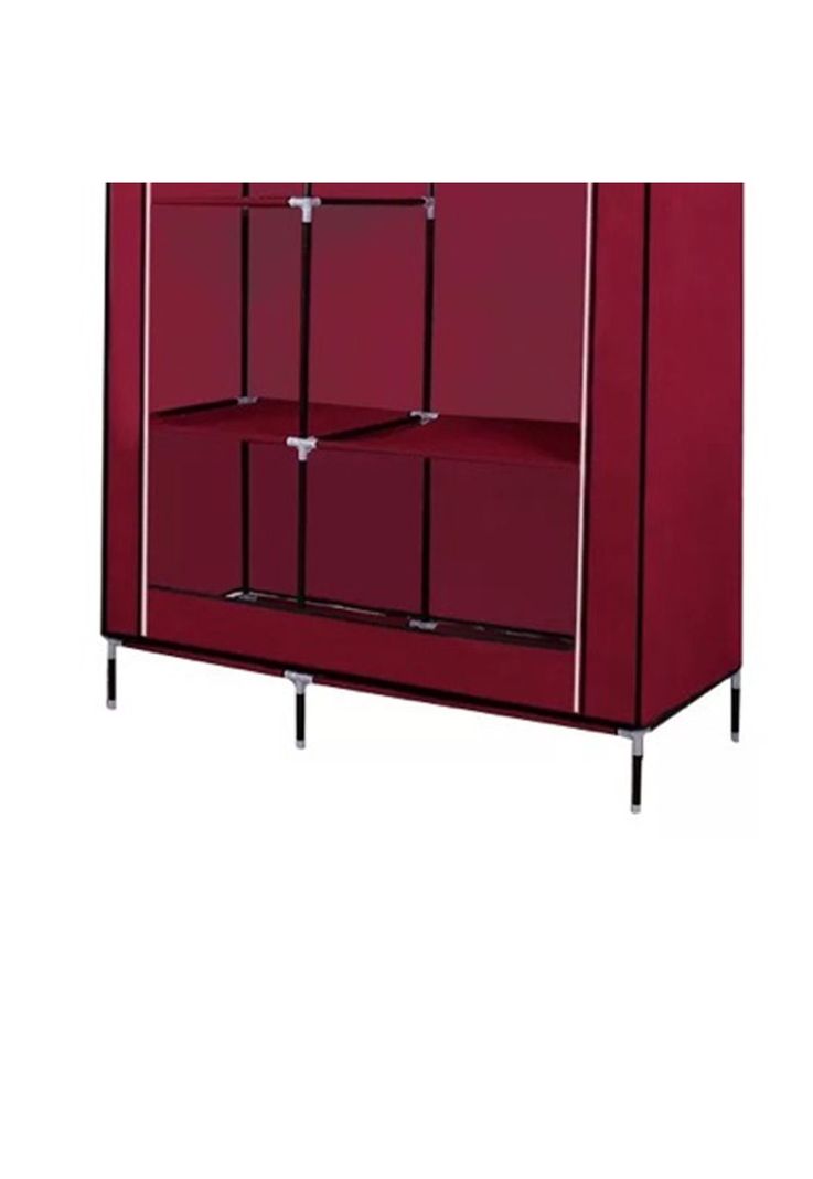 Closet Organizador Armable Tela 2 Cuerpos Wine Red 105x45x175 CM-2
