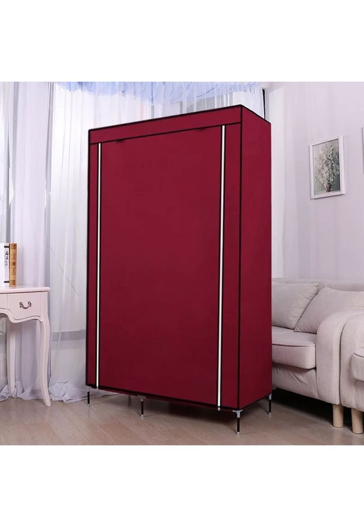 Closet Organizador Armable Tela 2 Cuerpos Wine Red 105x45x175 CM-3