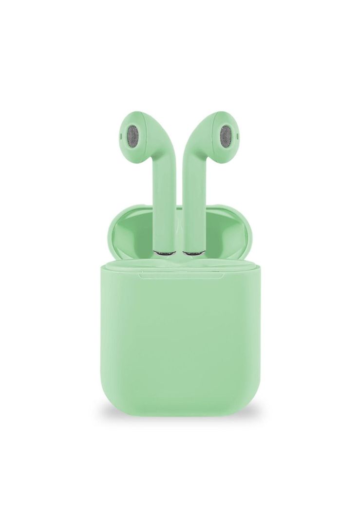 Audífonos Inalámbricos Bluetooth Táctil I12 Tws Verde-1