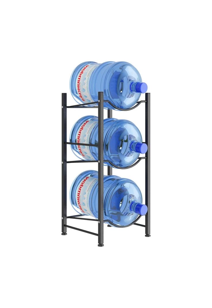 Organizador Estante Rack 3 Botellones Agua 20 L Negro-1