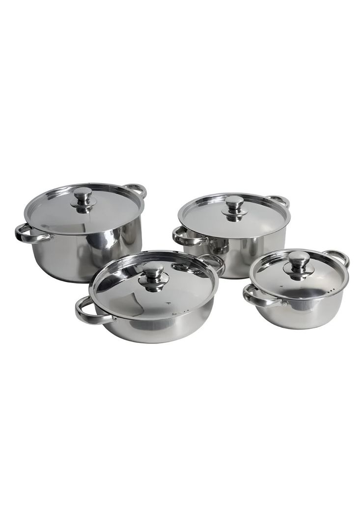 Juego Batería 8 Piezas Olla Cocina Acero inoxidable-0