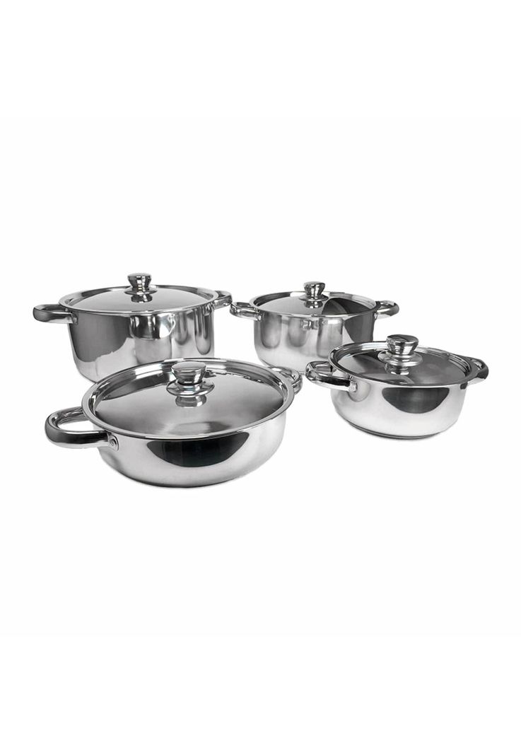 Juego Batería 8 Piezas Olla Cocina Acero inoxidable-1