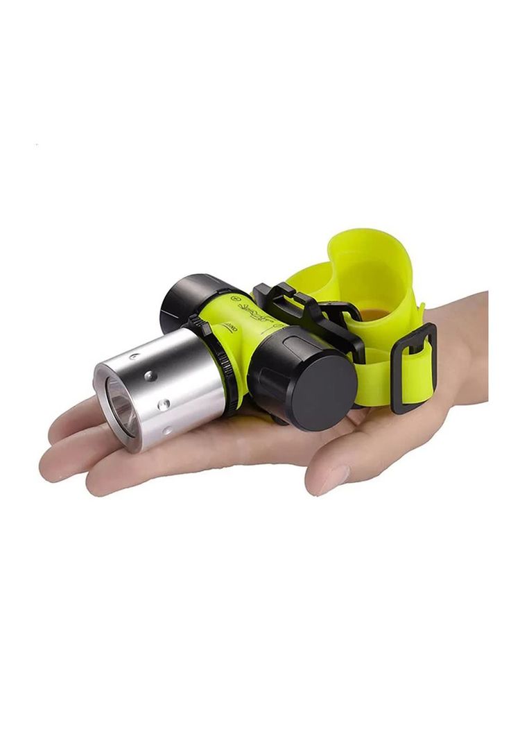 Linterna Frontal Profesional Buceo Verde-3