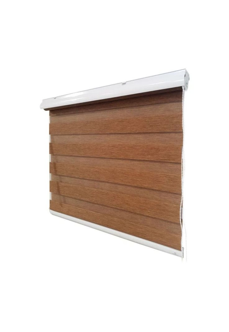 Cortina Roller Dúo Madera Café 60x220 CM-0