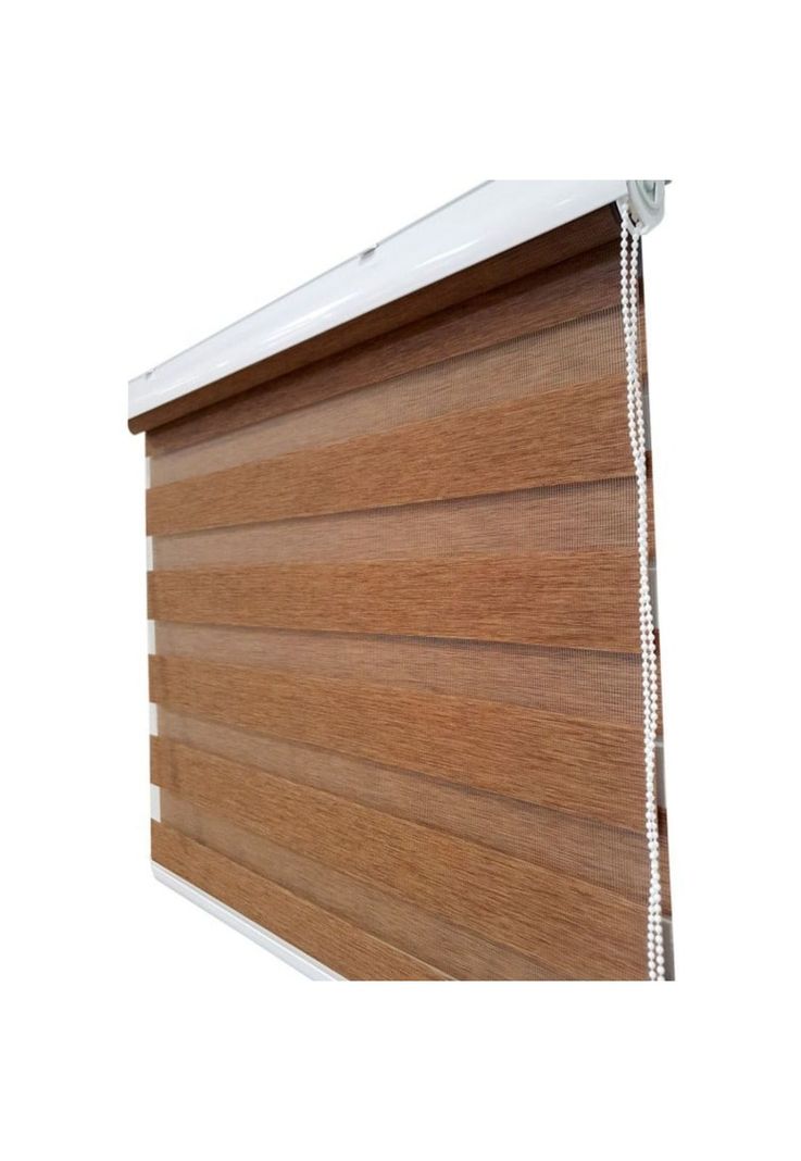 Cortina Roller Dúo Madera Café 60x220 CM-3