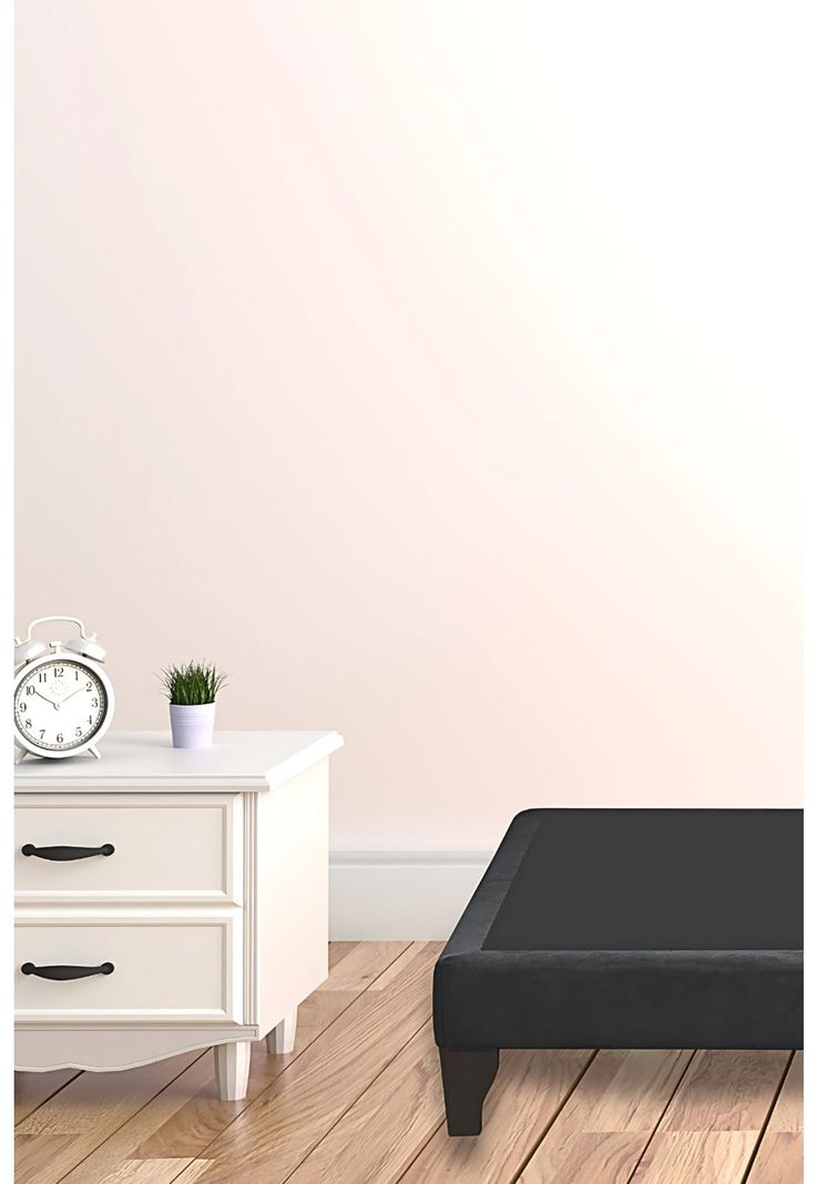 Base Cama Europea 1 Plaza 90x200 CM Negro Lino-4